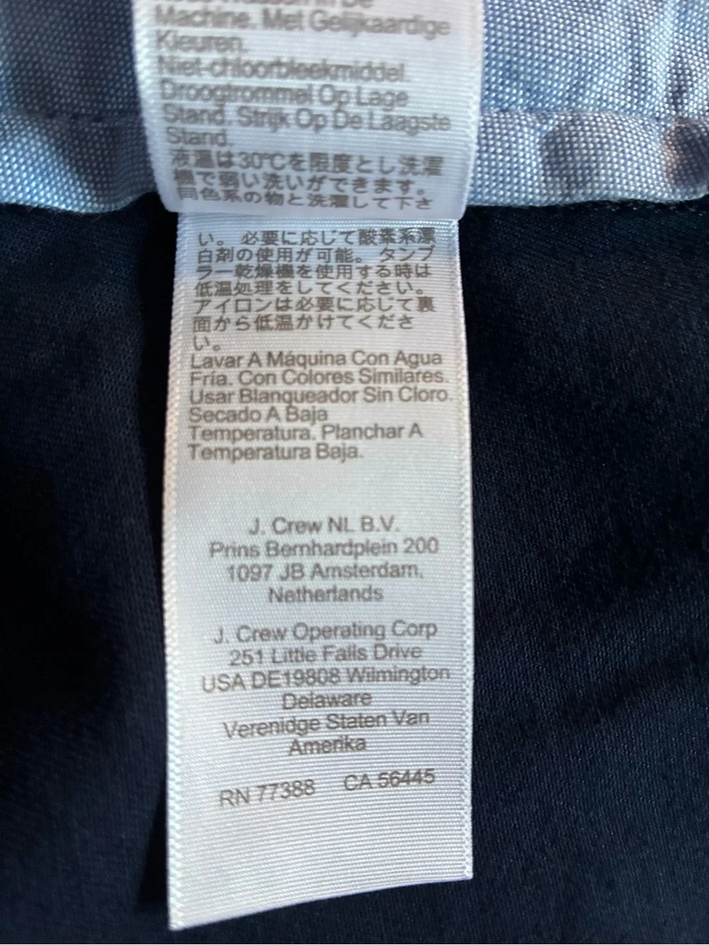 J. Crew Slim Chinos in Navy Blue. Size 38/32. NWT.